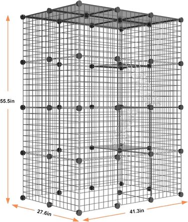 Великий котячий вольєр для дому та вулиці, металевий, знімний, DIY Catio для 1-3 котів, 2x3x4 м, ігровий майданчик