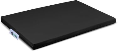 Ортопедичне ліжко для собак з меморі-піни, водонепроникне, терапевтична підтримка, знімний чохол на блискавці (Чорний, 60x45x5 см)