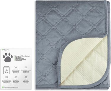 Водонепроникний коврик для собак, 137x208 см. Міцний килимок для тварин, антиковзаюча, багаторазова, можна прати в пральній машині. Захист для дивану, ліжка, автокрісла. Темно-сірий колір.