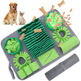 Килимок для собак HDOELGP Schnüffelteppich - інтерактивна іграшка-розвиваючий килимок для собак, зелений (44*66 см)