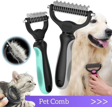 Щітка для собак від випадання шерсті, інструмент для догляду за шерстю, професійна щітка для собак (Сірий)