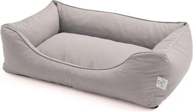 Крісло-лежанка для собак середніх порід – лежанка-кошик, водонепроникна, міцна, сіра, 75 x 55 x 20 см