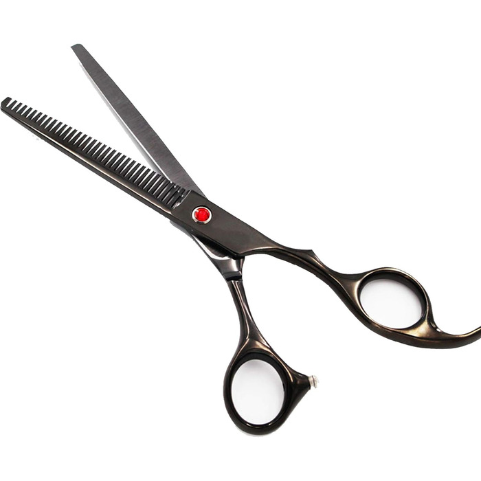 Набір професійних ножиць для грумінгу собак 6CR Edelstahl, комплект для догляду за тваринами: прямі, тонкі та вигнуті ножиці, гребінець для собак та котів