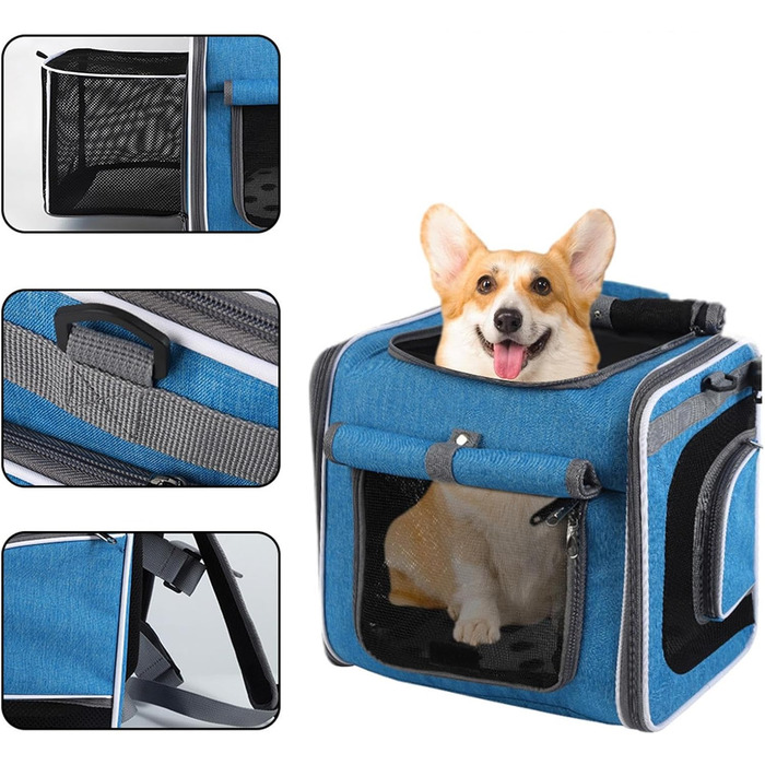 Велосипедний кошик для собак Hogvinnatil | Транспортна переноска для собак, рюкзак, сумка для прогулянок, подорожей, кемпінгу та велопоїздок