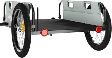 Причіп для велосипеда сірий Oxford, корзина для собак, сталь