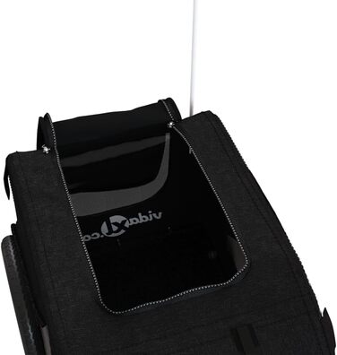 Фастнайти велосипедний причіп для собак чорного та сірого кольорів. Причіп для велосипеда, вантажний причіп, транспортний причіп. Максимальне навантаження 45 кг (чорний)