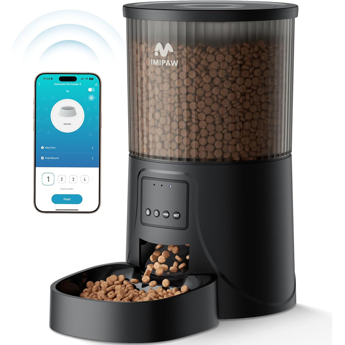 Автомат годування котів IMIPAW 5G WiFi, керування через додаток, 4L, для котів та собак