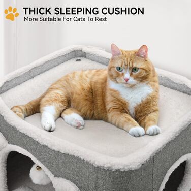 Будинок для котів YITAHOME: сучасний комплекс з тунелем, когтеточкою та ігровим майданчиком (сірий)