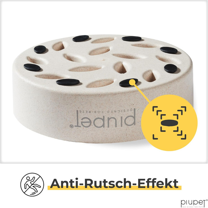 Миска для собак PiuPet® Anti-gulp 0,8 л, бежева | Миска для собак, slow feeder, миска протиковтання, миска для собак великих порід