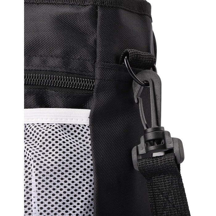 Універсальна сумка для ласощів для собак, знімна, велика місткість, сумка для тренувань, з ремінним кріпленням та регульованим плечовим ременем, 3 способи носіння (чорний)