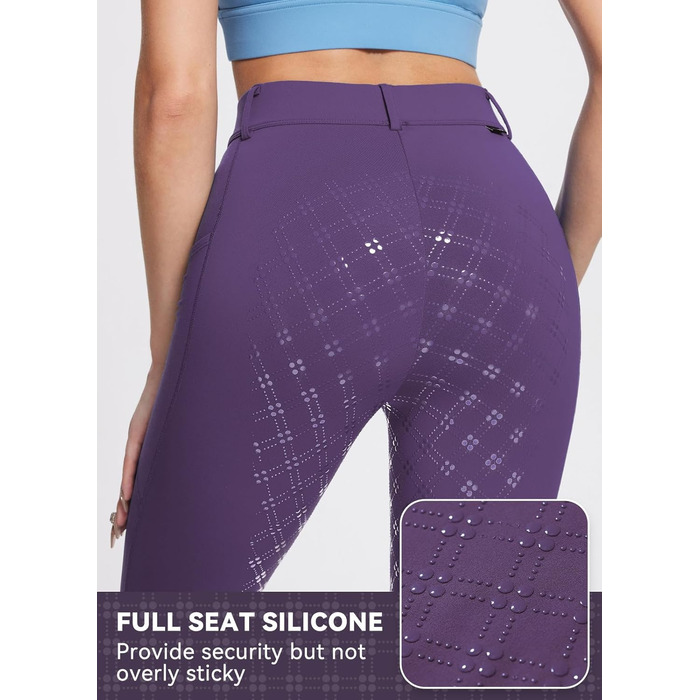 Спортивні штани для верхової їзди жіночі зимові Fleece, Vobesatz, з блискавками, XXL, фіолетовий