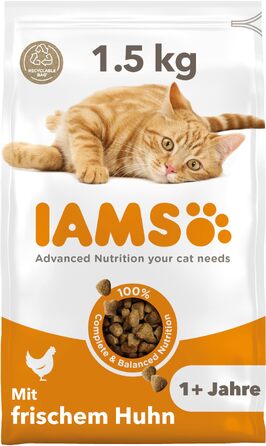 Сухий корм для дорослих котів IAMS з куркою (від 1 до 6 років), 10 кг
