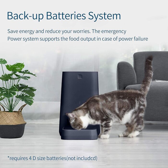 Автоматичний дозатор корму для собак DOGNESS 9L - програмований, з таймером, для великих собак, контроль порцій, білий/блакитний