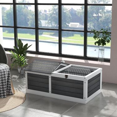 Клітка для тварин PawHut з колесами, 86x54x43 см, з соснового дерева