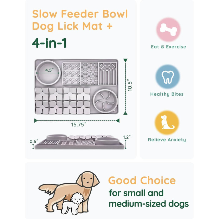 Миска для повільного годування, силіконовий килимок від протікання з присосками для собак та котів, килимок для нюхання, іграшка-головоломка для нудьгуючих цуценят, інтерактивна миска для повільного годування