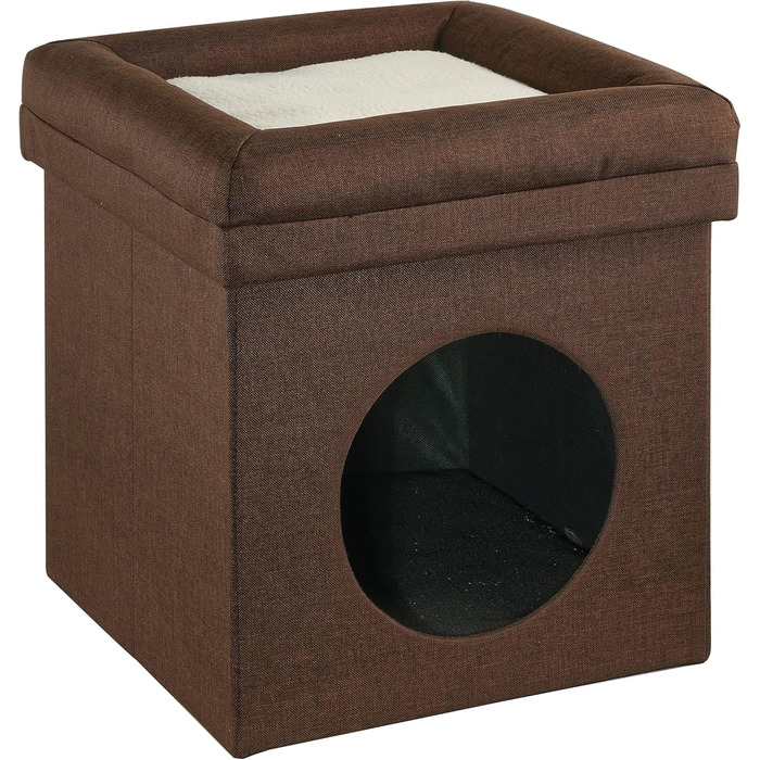 Підстилка для собак та котів Baroni Home, складана, коричнева, 38 x 38 x 42 см