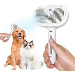 3 в 1 Парова щітка для котів та собак - видалення шерсті, зволоження, боротьба з випаданням. Підходить для довгої та короткої шерсті.