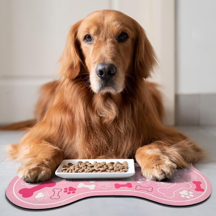 Килимок для собак та котів, форма кістки, швидковисихаючий, миска для води, підкладка з гумовою основою, стійкий до бруду, аксесуари для тварин (Темно-сірий, 43,2 x 73,2 см) (Світло-рожевий, 12x18 дюймів)