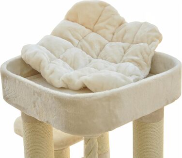 Котячий будиночок Nanook Memphis XXL - великий, з плюшем, для великих котів, 158 x 85 x 49 см, бежевий