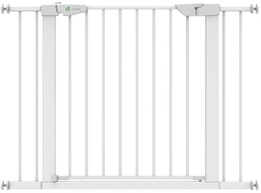 Захист для сходів Vounot без свердління, 75-108 см, для дітей, собак та котів, автоматичне закриття, магнітний замок, 90° фіксація, білий (2x подовжувач)