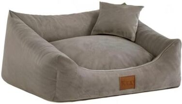 Ліжко для собак Leo4dog Sofa Sun, 6 розмірів, 4 кольори, сіре, 80x60 см – диван, корзина, подушка для собак