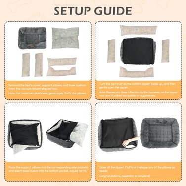 Крісло-лежанка для собак та котів Nobleza, 55x45x20 см, м'яке, знімний чохол, антиковзаюче дно