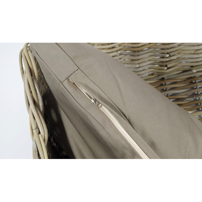 Корзина для собак Kobolo з ротанга з подушкою, 63x42x18 см