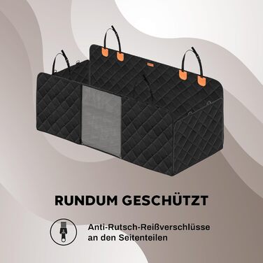 Захист для заднього сидіння автомобіля для собак Hainberger: водовідштовхувальний, стійкий до подряпин, з боковим захистом та оглядовим вікном, 137x147 см