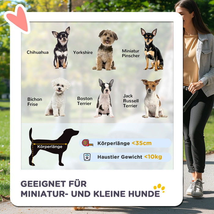 PawHut Dog Stroller Dog Buggy для собак і кішок різнокольоровий синій, складний і легкий, ідеально підходить для поїздок