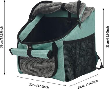 Складаний велосипедний кошик для собак та котів, дихаючий, з трьохшаровою сіткою, портативний, синього кольору