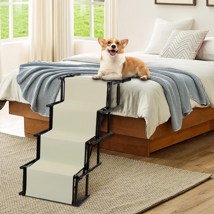Сходинки для собак, пандус для великих та маленьких собак, портативні сходинки для собак, складні сходинки для дивану/ліжка, антиковзаючі, витримують до 50 кг