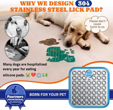 Лежак-іграшка для собак великих порід з годівницею, блакитний. Зменшує нудьгу та тривогу, сповільнює годування. З лопаткою та щіткою.