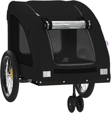 Причіп для собак Robuster Oxford, чорний, сталь, PVC, вантажопідйомність 45 кг, 68 x 137 x 72 см