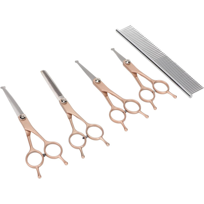 Набір ножиць для грумінгу собак та котів з нержавіючої сталі, безпечні закруглені кінчики