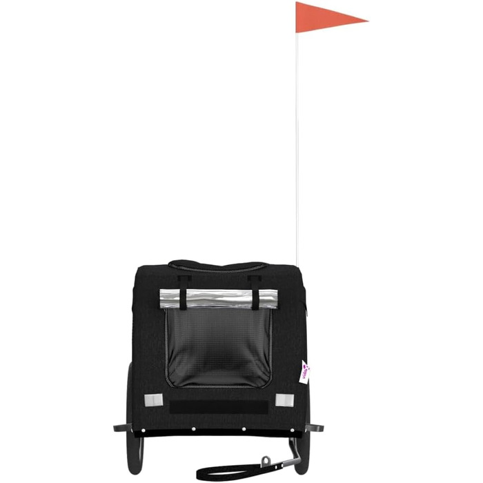 Причіп для велосипеда для собак, чорний, Oxford-Gewebe та метал, LH53839