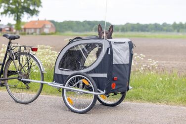 Підстилка для собак Karlie Doggy Liner Paris De Luxe Teflon®, сіро-чорна, розмір L (148x90x88 см)