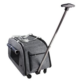 Транспортна переноска для тварин Samnuerly: складана переноска для собак та котів середніх та маленьких порід, з колесами та регульованою ручкою