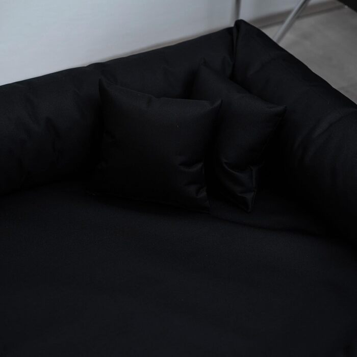 Ортопедичне ліжко для собак Puffi Orto, середнього, малого розміру - подушка для собак, килимок для собак з поліестеру, водовідштовхувальне, зносостійке, знімає біль (L+|90x70см, Чорний)