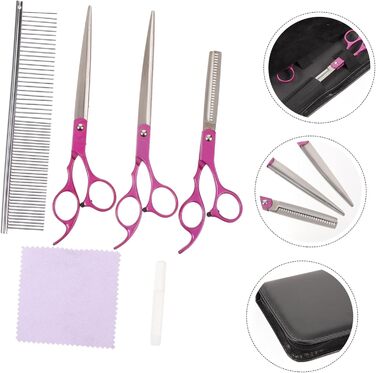 Професійні вигнуті ножиці для грумінгу собак Mipcase з нержавіючої сталі. Безпечні закруглені кінчики для стрижки та догляду вдома та в салоні