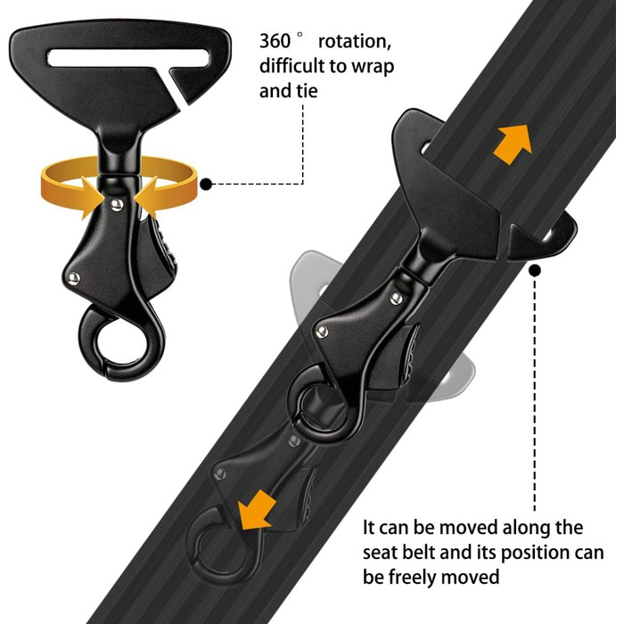 Затискач для собак, автомобільний ремінь безпеки для собак, затискач-замок, кріплення для собак до ременя безпеки
