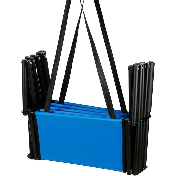 Сходинка для собак - пандус для автомобіля - регульована, складана, чорна/синя (139*45*76 см)