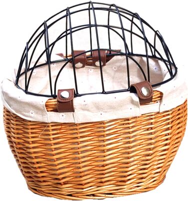 Велосипедний кріплення для собак, 11,8 x 9,8 x 13 дюймів, дихаючий кошик для тварин з металевим покриттям для маленьких собак