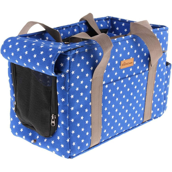 Транспортна сумка для тварин: переноска для собак та котів, сумка-переноска для подорожей, блакитна