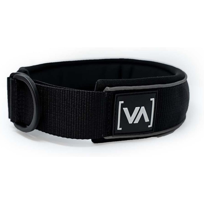 VITOMALIA® Легке відбиваюче нашийник для собак з зупинкою, 4 см, міцний нейлон та м'який неопрен, для середніх собак, чорний (4 см/M = 43 см-51 см)