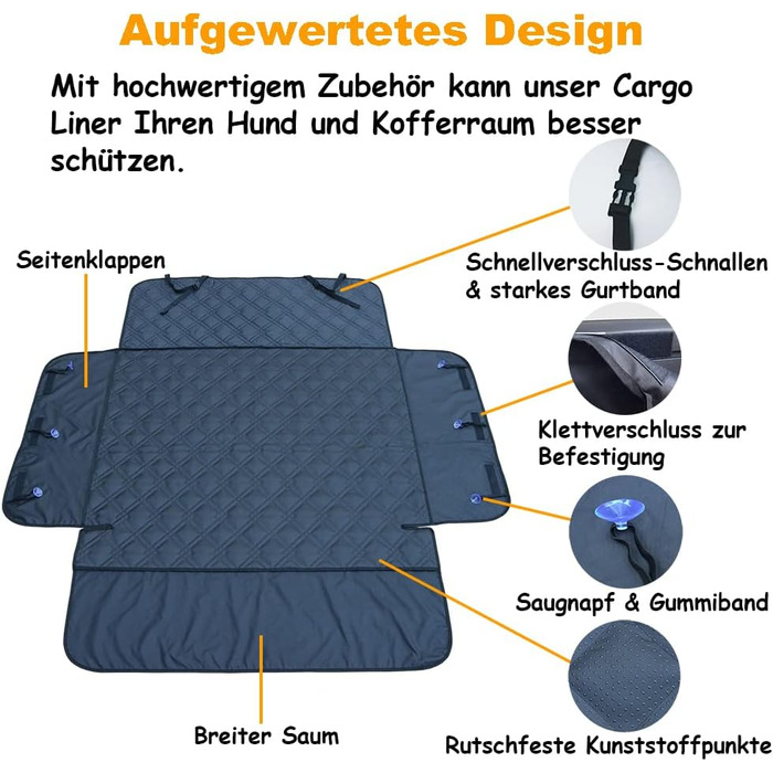 Захист для багажника автомобіля Paw Jamboree: килимок для собак, 201x134 см