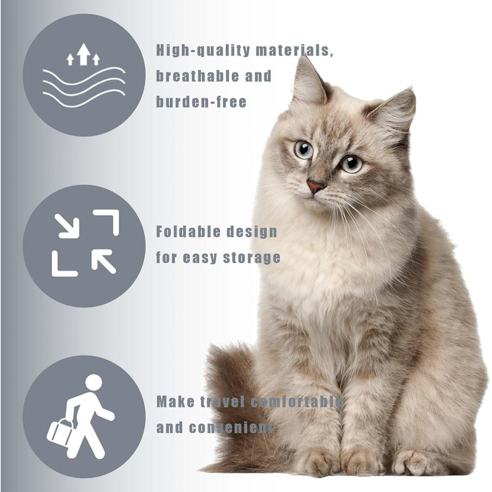 Сумка-переноска для котів та дрібних тварин, рюкзак-переноска з сіткою, сірий колір