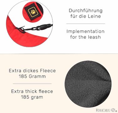 Зимова куртка Monkimau для великих собак XL-6XL | Водовідштовхуюча куртка-мандель для собак з світловідбиваючими смугами, прихованою блискавкою та гумкою (Рожева, 3XL)