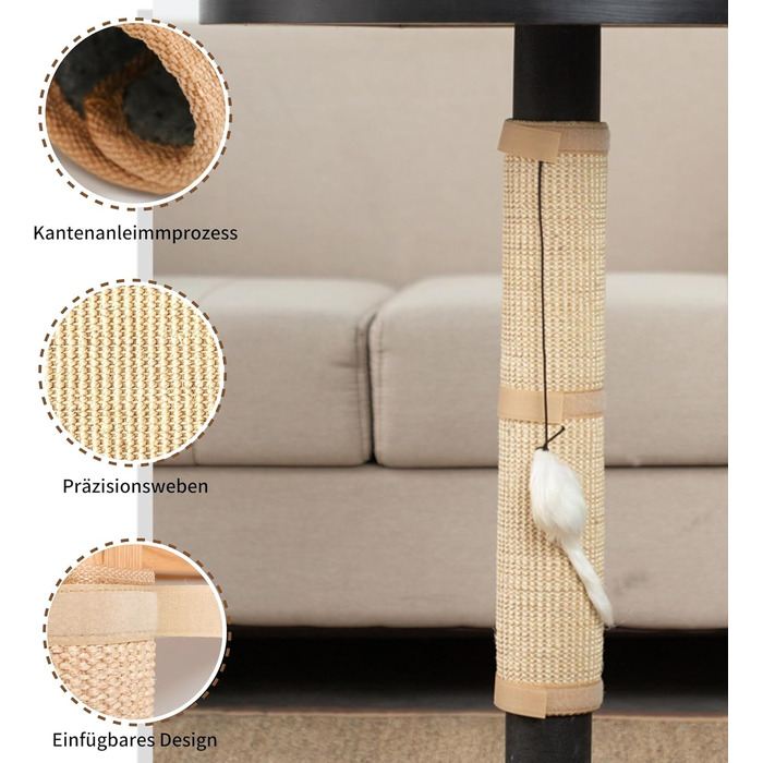 Килимок від подряпин для котів JanYoo (2 шт.) - захист меблів, 50x25 см, бежевий