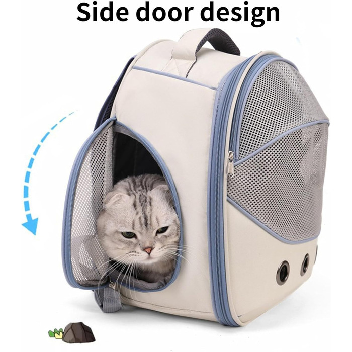 Сумка-переноска для собак і котів, блакитна. Зручний регульований ремінь, для подорожей, прогулянок, транспортування