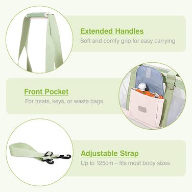 Транспортна сумка для собак і котів ALLSOPETS, легка, дихаюча, для подорожей, до ветеринара, рожева та м'ятно-зелена